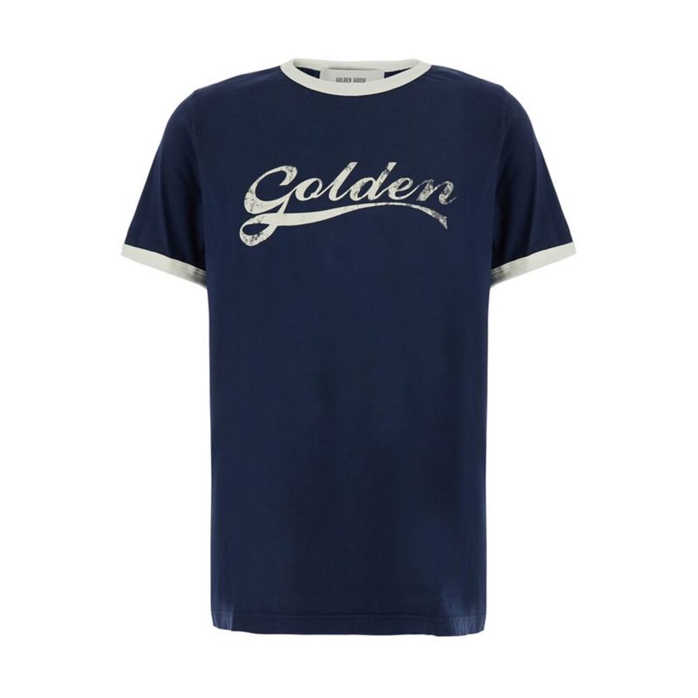 Golden Goose Men Tshirt Anni 79 With Blue Cotton Unisex